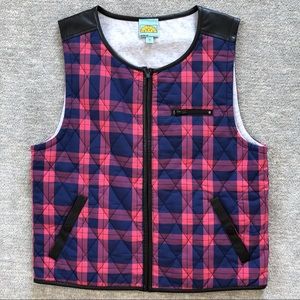 C & C California Quilted Plaid Vest